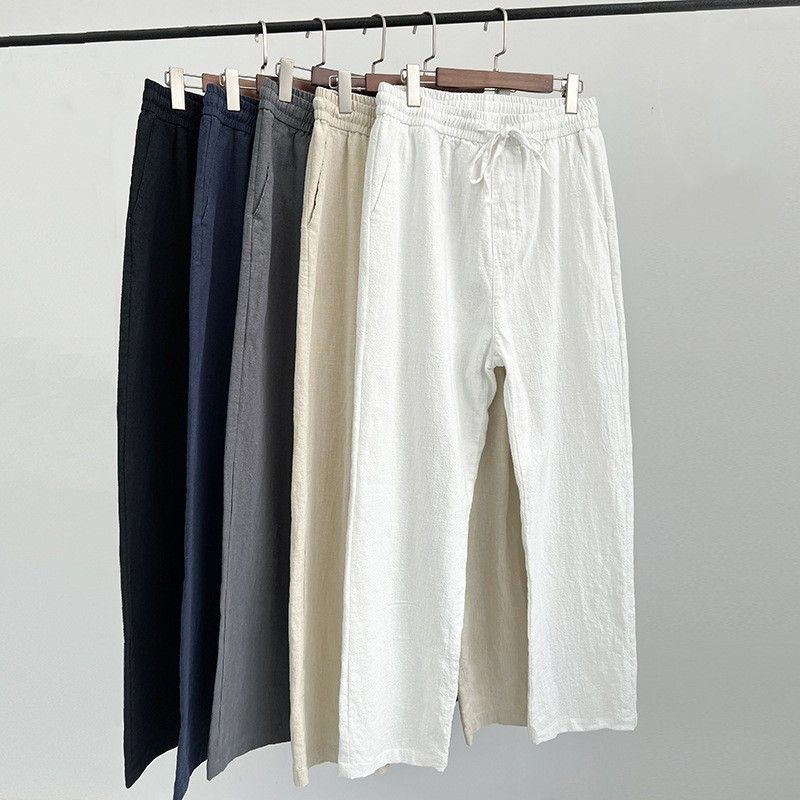 Pantalones de corte recto y holgado para hombre